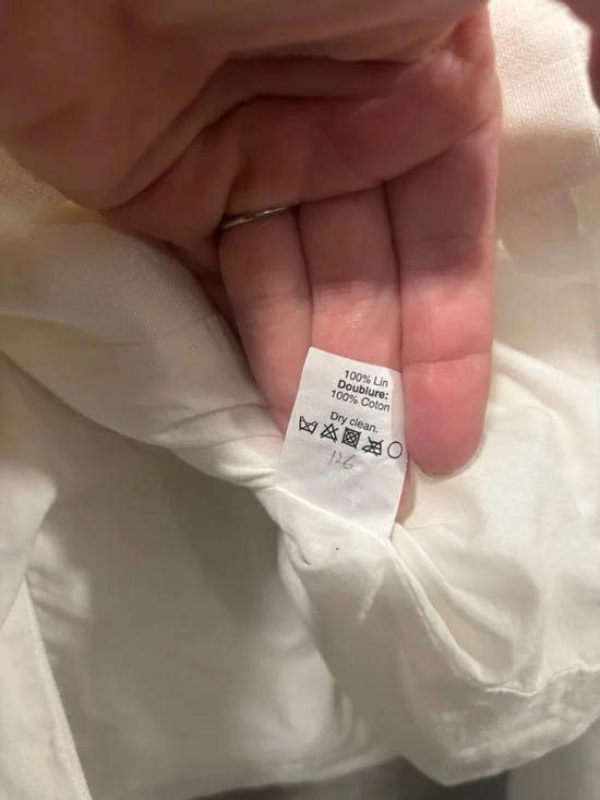 J Crew Schoolboy 100% linen long sleeved cream lined blazer size 8 - Picture 7 of 10